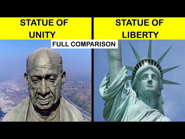 Statue of unity vs Statue of liberty Full Comparison UNBIASED in Hindi