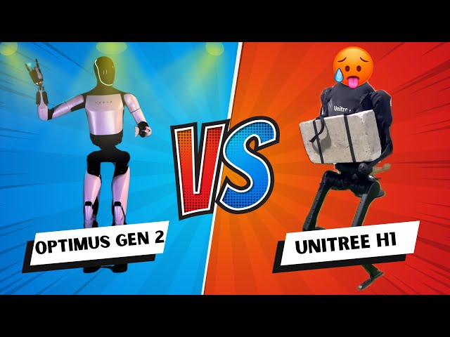 🤖 Tesla Optimus Gen 2 vs Unitree H1: Robot Showdown! Which One Wins? @tesla @unitreerobotics