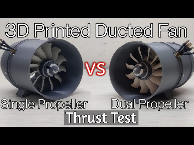 DIY Electric Ducted Fan | 3D Printed | Thrust Test | Single propeller Vs Dual Propeller