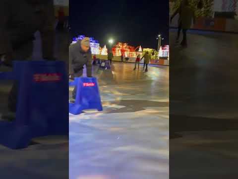 People Ice Skating On Plastic