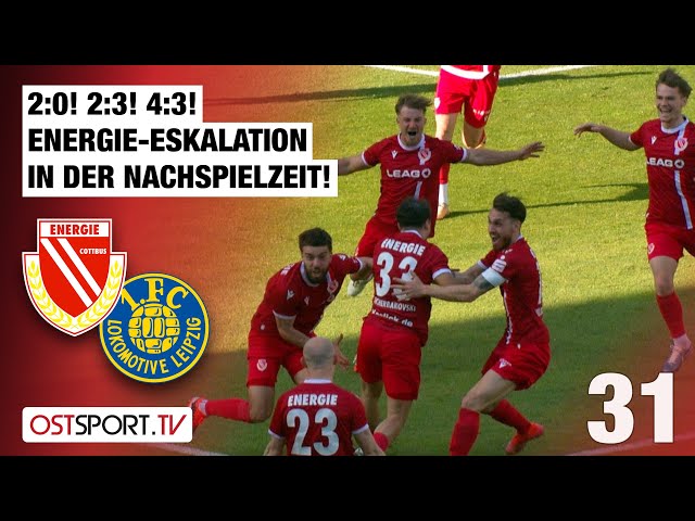 2:0! 2:3! 4:3! Energie-Eskalation im Aufstiegskampf: E. Cottbus - Lok Leipzig | Regionalliga Nordost