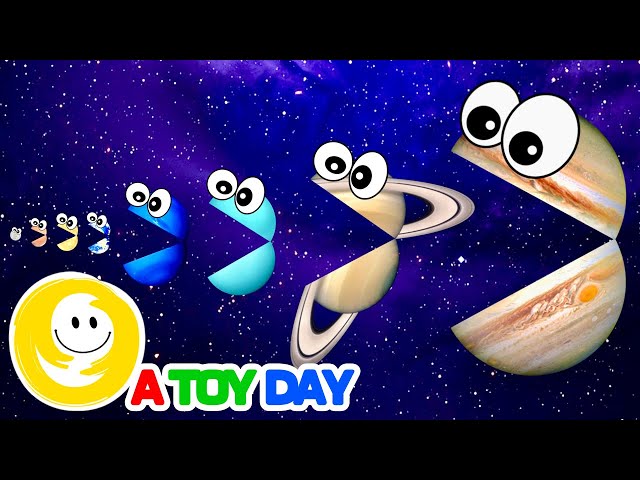 Hungry Planets | Planet SIZES for BABY 🪐🌎🔭☄️⭐ | Funny Planet comparison for kids | 8 Planets sizes