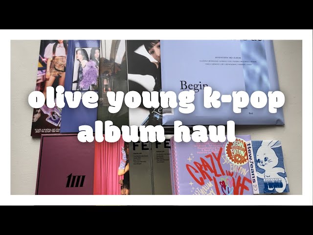 olive young kpop haul unboxing ✿ le sserafim, new jeans, itzy, seventeen, and more !!