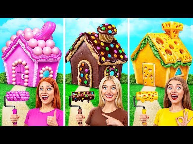 One Colored House Sweets vs Chocolate vs Fast Food | Funny Moments by Multi DO Smile