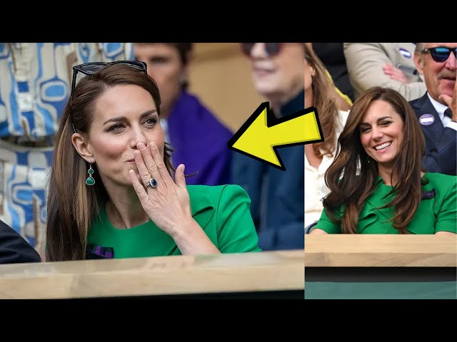 WHO? Kate Middleton Blows a Kiss from the Royal Box at Wimbledon