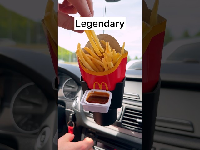 What is the BEST way to eat FRIES with SAUCE in a car?😎❤️🍟| CHEFKOUDY