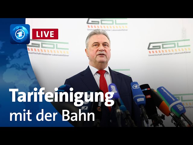 Pressekonferenz: Tarifstreit zwischen Deutscher Bahn und GDL beendet