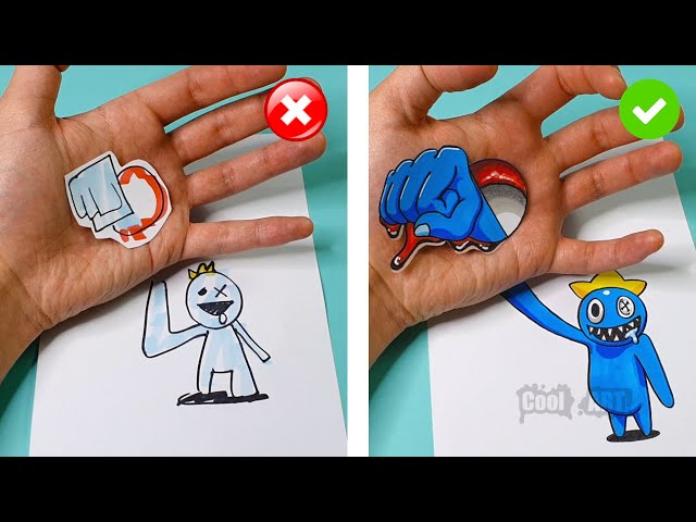 PAPER CRAFTS & ARTS FROM RAINBOW FRIENDS & POPPY PLAYTIME CHAPTER 2 | COOL & FUN FINGER HEART DIYs