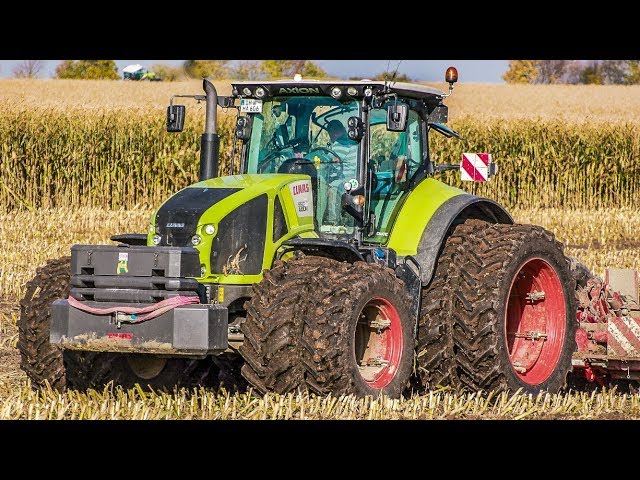 CHALLENGER & CLAAS Axion Tractor | Tillage with HORSCH equipment