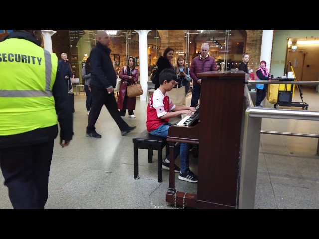 See You Again Piano Cover at St Pancras International Cole Lam 12 Years Old