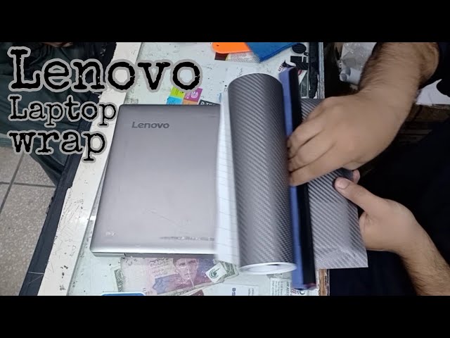 Lenovo laptop wrap with grey metallic carbon fiber | dtech |