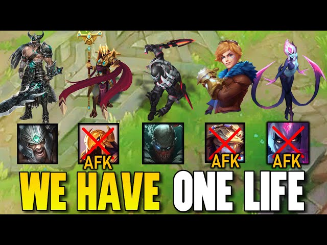 LEAGUE OF LEGENDS BUT WE ONLY HAVE 1 LIFE! (IF WE DIE WE HAVE TO AFK)