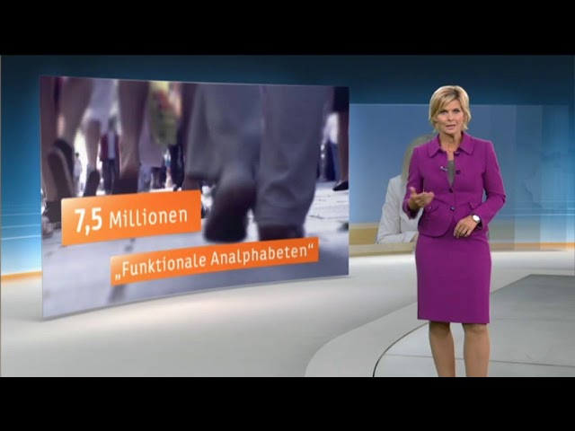 ZDF  heute Sendung Analphetismus.