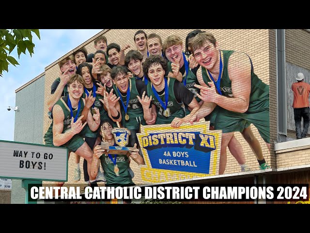 Allentown Central Catholic Basketball - District Champions - 2024