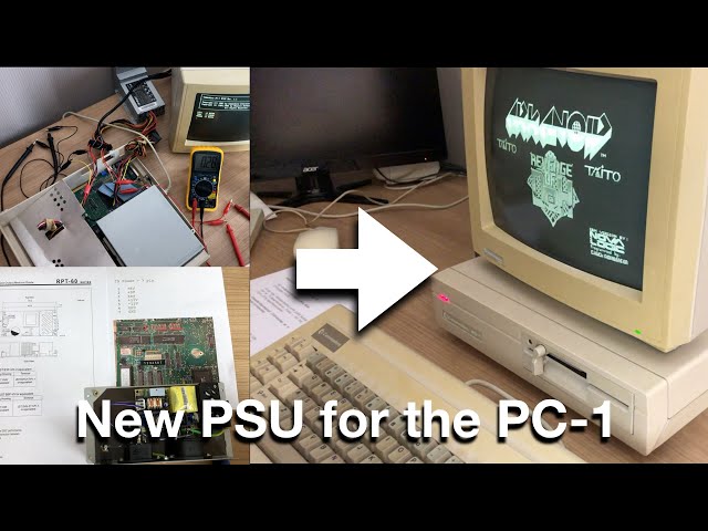 Commodore PC 1 Part 2/3 : New final PSU and playing some games