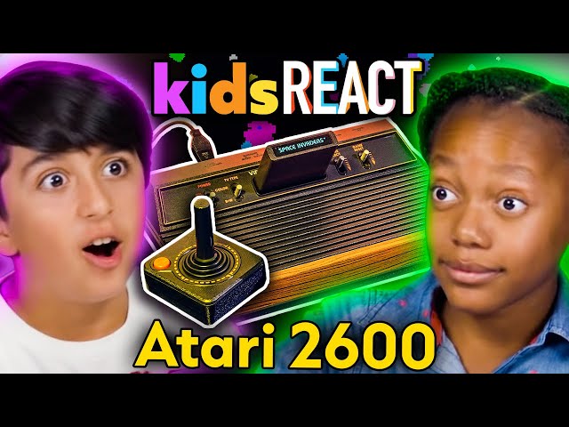 Kids Play Atari 2600 For The First Time! (Astroids, E.T) | Kids REACT
