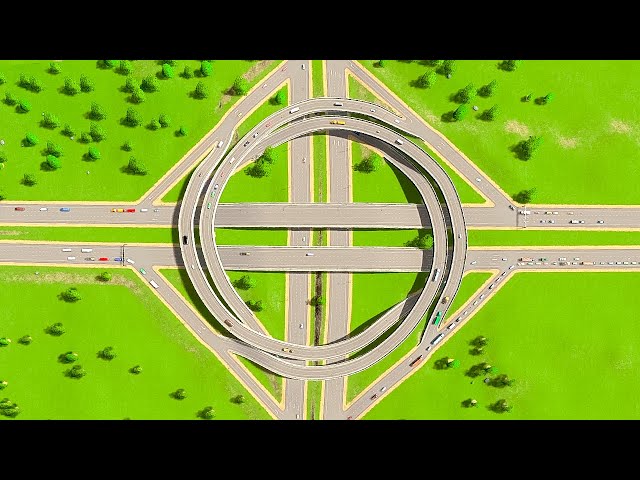 Which is THE BEST highway interchange layout? Cities Skylines!