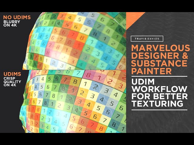 Marvelous Designer 9 & Substance Painter - UDIM Workflow For Better Texturing