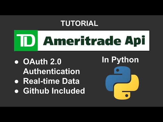 TD Ameritrade Full API Tutorial (Authentication and Real-time Data)