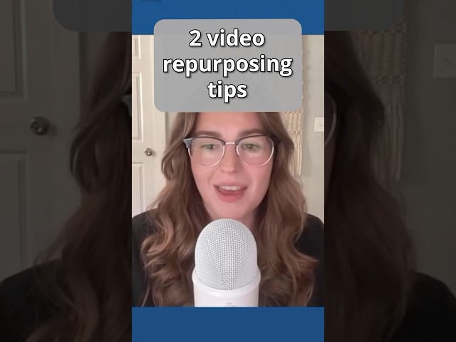 ♻️ 2 Video Repurposing Tips