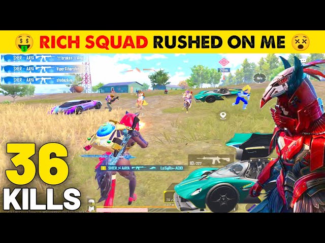 RICH PRO SQUAD RUSDHED ON ME IN BGMI SOLO VS SQUAD GAMEPLAY | BGMI NEW UPDATE GAMEPLAY LION x GAMING