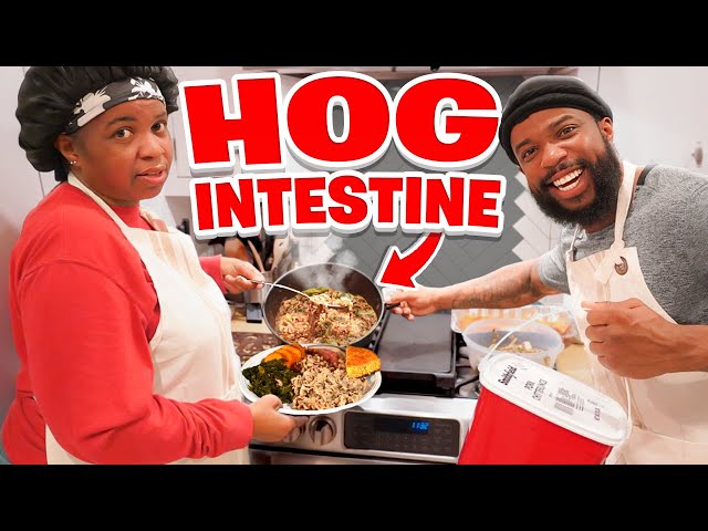 Cooking Southern Style Hog Chitlins with Chef O'Mamma!