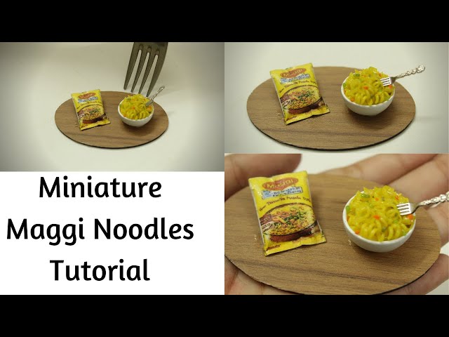 Miniature Maggi tutorial|Food miniature with air dry clay|Miniature food|Maggi recipe