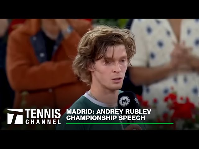 Andrey Rublev's 2024 Madrid Open Championship Speech | 2024 Madrid Final