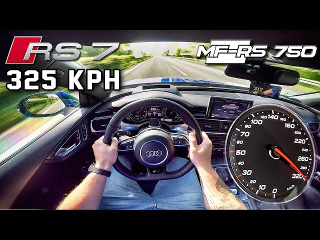 Audi RS7 750 HP AUTOBAHN POV 325 km/h ACCELERATION & TOP SPEED by AutoTopNL