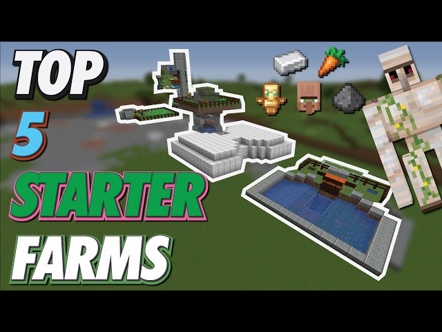 Minecraft 5 EASY EARLY GAME FARMS for Every World!
