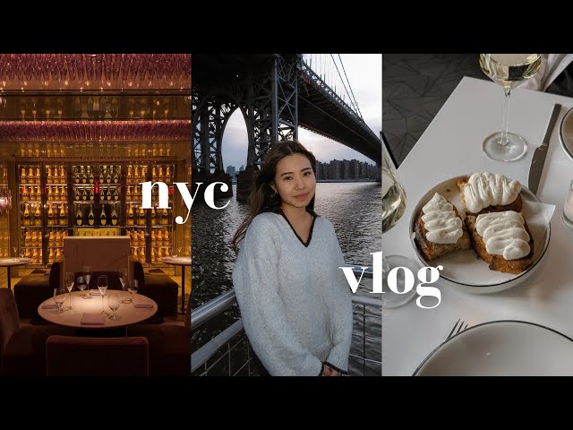 life in nyc vlog 🥂 champagne bar, cute cafes, ricotta toast, broadway show | week of fun & friends