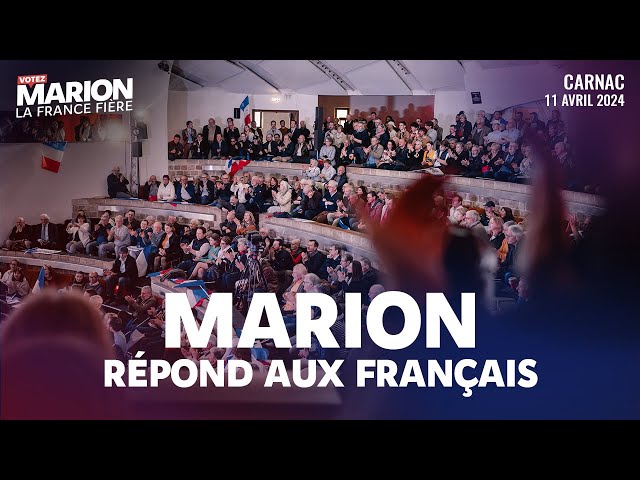 Marion Maréchal répond aux Français à Carnac