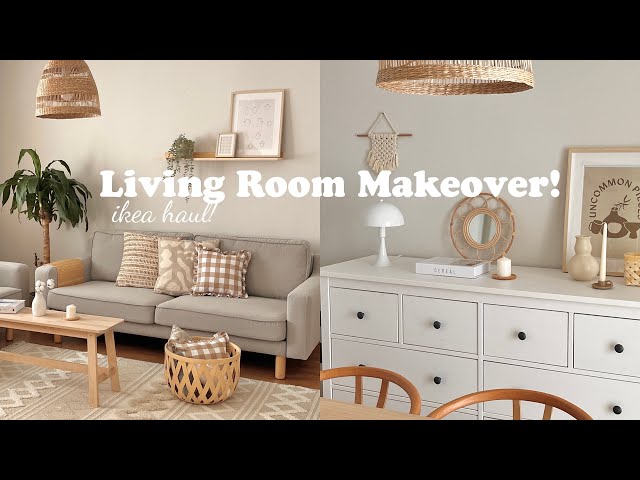 living room makeover 🛋 korean & scandish  + ikea haul 📦