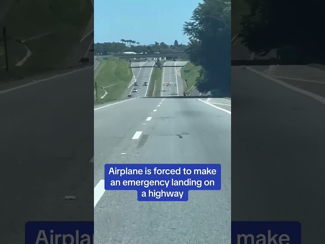 Airplane FORCED to make emergency landing on highway