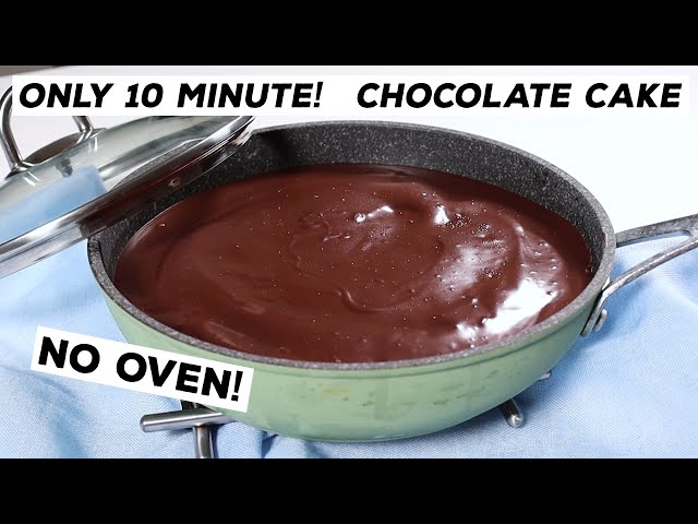 Only 10 Minute! CHOCOLATE CAKE in Frying Pan! Moist Chocolate Cake Recipe NO Oven!