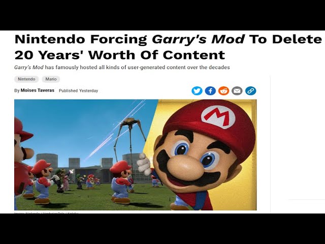 Is Nintendo Destroying Garry's Mod