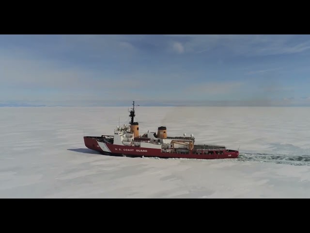 USCGC Polar Star (WAGB-10) breaks ice during Operation Deep Freeze