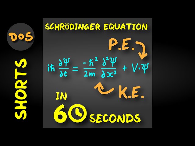 Can I Explain the Schrödinger Equation in 60 Seconds? (reupload for #shorts)