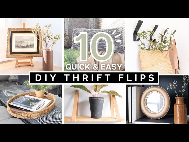 10 DIY HOME DECOR THRIFT FLIPS YOU CAN DO IN UNDER 10 MINUTES & UNDER $10! QUICK & EASY 2021
