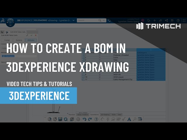 How to Create a Bill of Material (BOM) in 3DEXPERIENCE