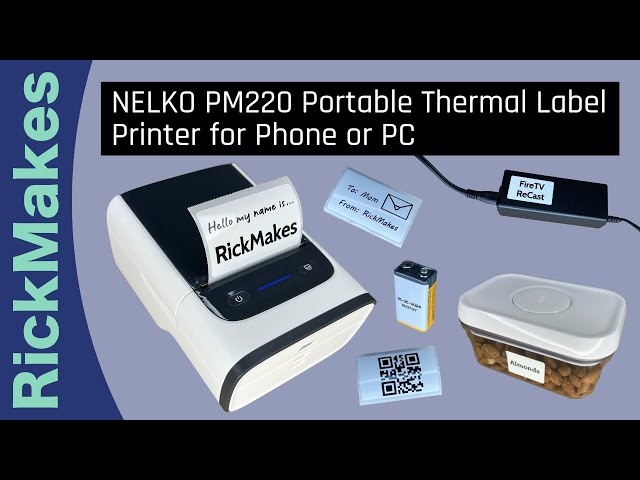 NELKO PM220 Portable Thermal Label Printer for Phone or PC