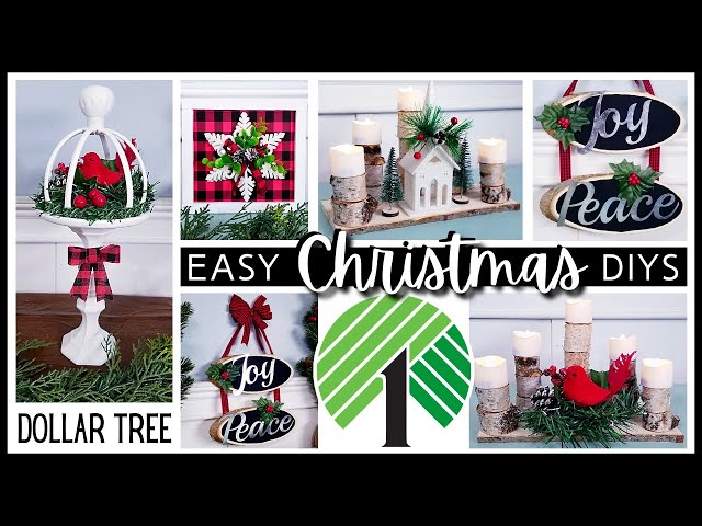 *NEW* QUICK & EASY DOLLAR TREE Christmas DIYs | Holiday Home Decor | Cage Tray • Wood Crafts & More!