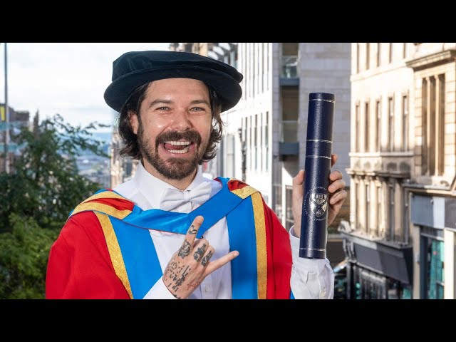Biffy Clyro frontman Simon Neil receives an Honorary Degree of Doctor of Letters from GCU