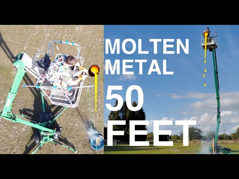 Pouring Molten Aluminum from 50 feet! What will happen?
