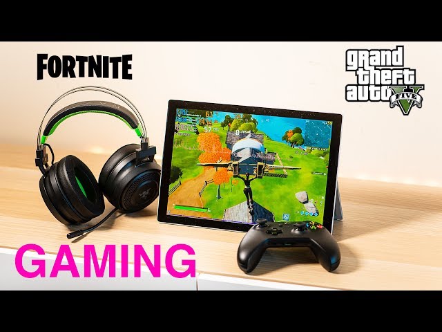 Surface Pro 7 Gaming Review | Fortnite, GTA 5, Civ 6 Benchmarks Can it Game? 10th Gen Intel Ice Lake