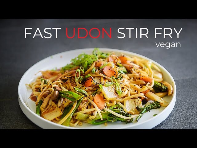FAST Weeknight Udon Noodles Stir Fry Recipe!