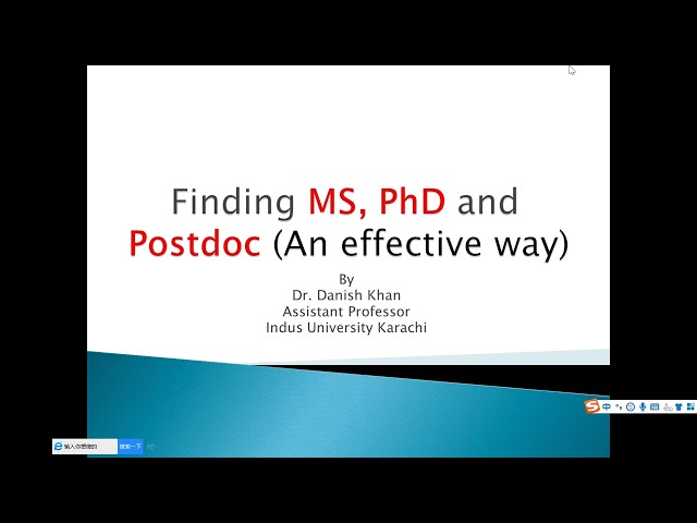 An effective way to find MS, PhD or postdoc position (Hindi/Urdu)