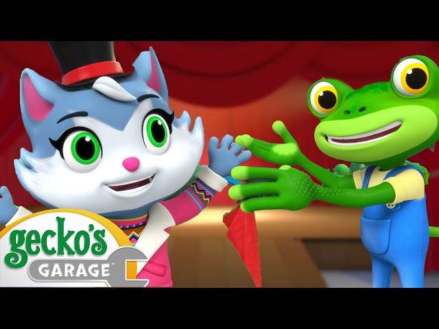 Magic Trick Mayhem | Geckos Garage Halloween Cartoons | Moonbug Halloween for Kids
