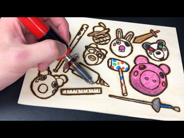 Roblox Piggy Characters Pyrography Art
