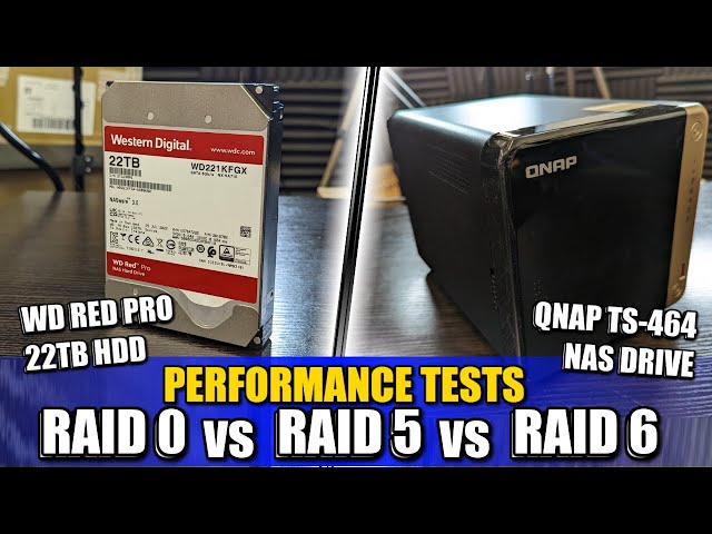 QNAP TS-464 NAS + WD Red 22TB 10GbE RAID 0, RAID 5 and RAID 6 Performance Tests